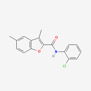 molecular formula C17H14ClNO2 B2614518 N-(2-chlorophenyl)-3,5-dimethyl-1-benzofuran-2-carboxamide CAS No. 620586-82-5