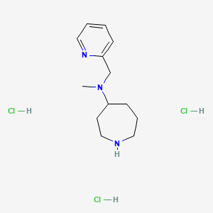 molecular formula C13H24Cl3N3 B2614519 N-methyl-N-(pyridin-2-ylmethyl)azepan-4-amine trihydrochloride CAS No. 1803607-55-7