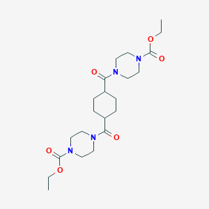 molecular formula C22H36N4O6 B261454 Diethyl 4,4'-(1,4-cyclohexanediyldicarbonyl)di(1-piperazinecarboxylate) 