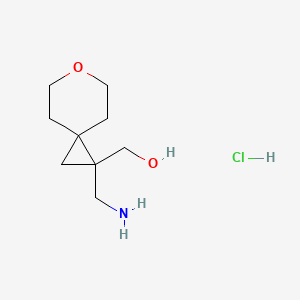 (1-(Aminomethyl)-6-oxaspiro[2.5]octan-1-yl)methanol hydrochloride