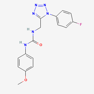 molecular formula C16H15FN6O2 B2614566 1-((1-(4-氟苯基)-1H-四唑-5-基)甲基)-3-(4-甲氧苯基)脲 CAS No. 897624-00-9