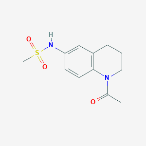 molecular formula C12H16N2O3S B2614576 N-(1-乙酰基-3,4-二氢-2H-喹啉-6-基)甲磺酰胺 CAS No. 942005-97-2