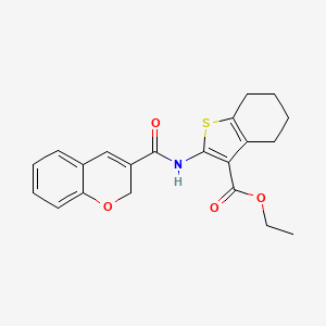 molecular formula C21H21NO4S B2614578 ethyl 2-(2H-chromene-3-carboxamido)-4,5,6,7-tetrahydrobenzo[b]thiophene-3-carboxylate CAS No. 887346-29-4