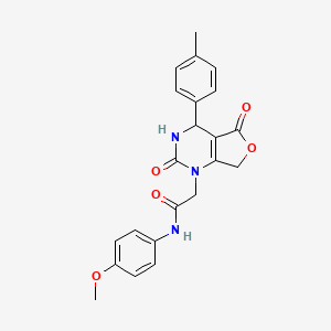 molecular formula C22H21N3O5 B2614589 2-(2,5-二氧代-4-(对甲苯基)-3,4-二氢呋喃[3,4-d]嘧啶-1(2H,5H,7H)-基)-N-(4-甲氧基苯基)乙酰胺 CAS No. 1251678-51-9