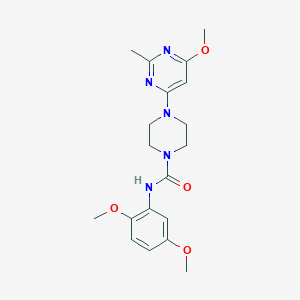 molecular formula C19H25N5O4 B2614597 N-(2,5-dimethoxyphenyl)-4-(6-methoxy-2-methylpyrimidin-4-yl)piperazine-1-carboxamide CAS No. 1021041-73-5