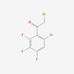 molecular formula C8H3Br2F3O B2614599 2-Bromo-1-(6-bromo-2,3,4-trifluorophenyl)ethanone CAS No. 2416368-70-0