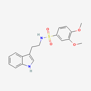 molecular formula C18H20N2O4S B2614607 N-[2-(1H-吲哚-3-基)乙基]-3,4-二甲氧基苯磺酰胺 CAS No. 880139-08-2