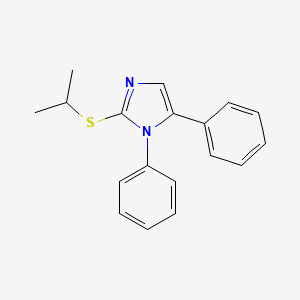 molecular formula C18H18N2S B2614617 1,5-diphenyl-2-(propan-2-ylsulfanyl)-1H-imidazole CAS No. 1207039-56-2