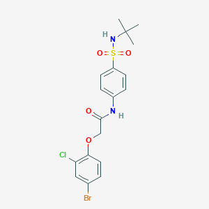 2-(4-bromo-2-chlorophenoxy)-N-[4-(tert-butylsulfamoyl)phenyl]acetamide