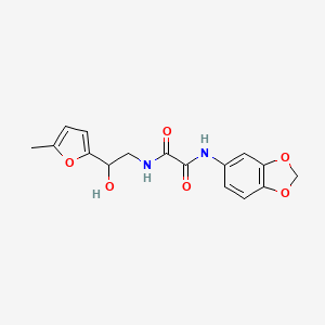 N1-(benzo[d][1,3]dioxol-5-yl)-N2-(2-hydroxy-2-(5-methylfuran-2-yl)ethyl)oxalamide