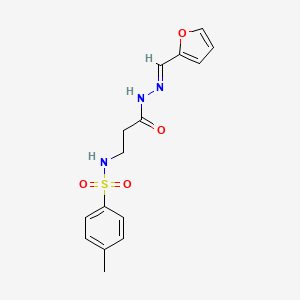 molecular formula C15H17N3O4S B2614637 (E)-N-(3-(2-(呋喃-2-亚甲基)肼基)-3-氧代丙基)-4-甲基苯磺酰胺 CAS No. 942033-60-5