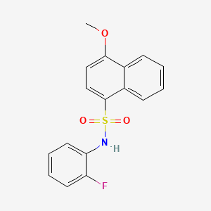 molecular formula C17H14FNO3S B2614700 N-(2-fluorophenyl)-4-methoxynaphthalene-1-sulfonamide CAS No. 825608-58-0