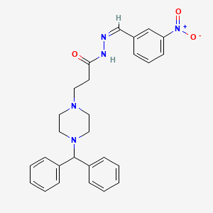 B2614701 (Z)-3-(4-benzhydrylpiperazin-1-yl)-N'-(3-nitrobenzylidene)propanehydrazide CAS No. 398998-05-5