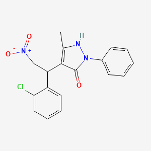 4-(1-(2-chlorophenyl)-2-nitroethyl)-3-methyl-1-phenyl-1H-pyrazol-5-ol