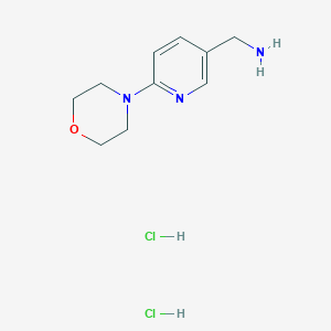 molecular formula C10H17Cl2N3O B2614735 [6-(Morpholin-4-yl)pyridin-3-yl]methanamine dihydrochloride CAS No. 1211358-60-9