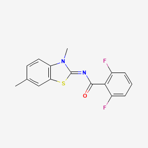 molecular formula C16H12F2N2OS B2614736 N-(3,6-dimethyl-1,3-benzothiazol-2-ylidene)-2,6-difluorobenzamide CAS No. 325988-73-6
