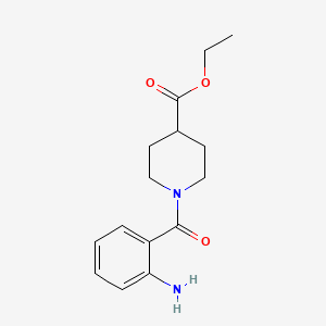 molecular formula C15H20N2O3 B2614744 Ethyl 1-(2-aminobenzoyl)piperidine-4-carboxylate CAS No. 696654-85-0