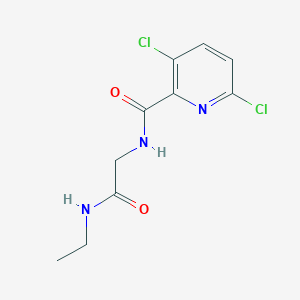 molecular formula C10H11Cl2N3O2 B2614745 2-[(3,6-dichloropyridin-2-yl)formamido]-N-ethylacetamide CAS No. 1155011-86-1
