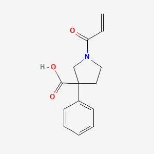 3-Phenyl-1-prop-2-enoylpyrrolidine-3-carboxylic acid