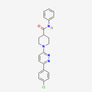 molecular formula C22H21ClN4O B2614748 1-(6-(4-chlorophenyl)pyridazin-3-yl)-N-phenylpiperidine-4-carboxamide CAS No. 1202983-79-6