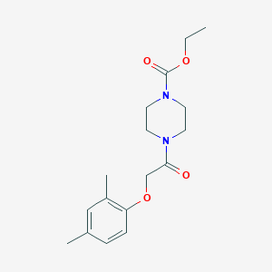 molecular formula C17H24N2O4 B261475 Ethyl 4-[(2,4-dimethylphenoxy)acetyl]-1-piperazinecarboxylate 