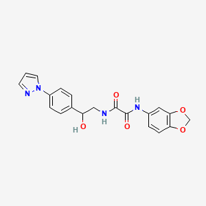 N-(2H-1,3-benzodioxol-5-yl)-N'-{2-hydroxy-2-[4-(1H-pyrazol-1-yl)phenyl]ethyl}ethanediamide