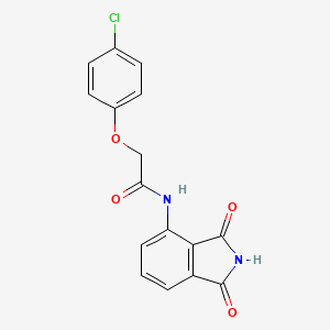 molecular formula C16H11ClN2O4 B2614757 2-(4-chlorophenoxy)-N-(1,3-dioxoisoindol-4-yl)acetamide CAS No. 313395-83-4