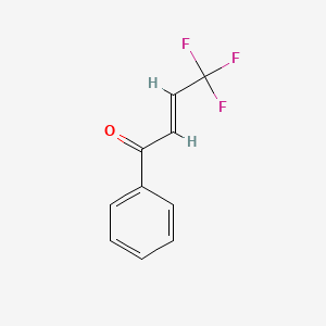 molecular formula C10H7F3O B2614759 (E)-4,4,4-三氟-1-苯基-丁-2-烯-1-酮 CAS No. 3108-34-7