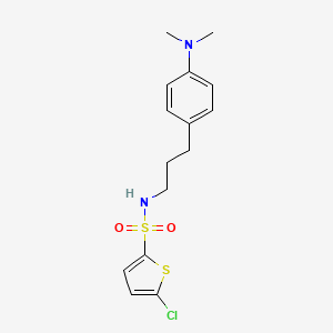 molecular formula C15H19ClN2O2S2 B2614787 5-chloro-N-(3-(4-(dimethylamino)phenyl)propyl)thiophene-2-sulfonamide CAS No. 953976-20-0