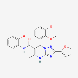 molecular formula C26H25N5O5 B2614791 7-(2,3-二甲氧基苯基)-2-(呋喃-2-基)-N-(2-甲氧基苯基)-5-甲基-4,7-二氢-[1,2,4]三唑并[1,5-a]嘧啶-6-甲酰胺 CAS No. 540504-97-0