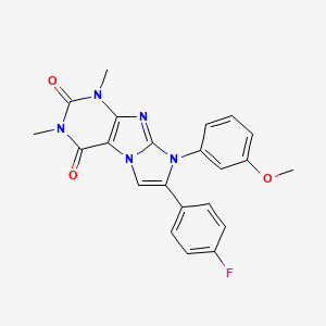 7-(4-fluorophenyl)-8-(3-methoxyphenyl)-1,3-dimethyl-1H-imidazo[2,1-f]purine-2,4(3H,8H)-dione