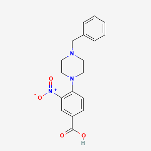 molecular formula C18H19N3O4 B2614809 4-(4-Benzyl-1-piperazinyl)-3-nitrobenzoic acid CAS No. 312921-86-1