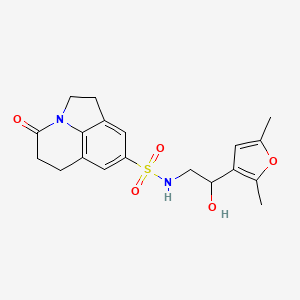 N-(2-(2,5-dimethylfuran-3-yl)-2-hydroxyethyl)-4-oxo-1,2,5,6-tetrahydro-4H-pyrrolo[3,2,1-ij]quinoline-8-sulfonamide