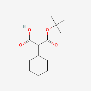 2-Cyclohexyl-3-[(2-methylpropan-2-yl)oxy]-3-oxopropanoic acid
