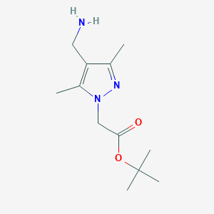 molecular formula C12H21N3O2 B2614830 Tert-butyl 2-[4-(aminomethyl)-3,5-dimethylpyrazol-1-yl]acetate CAS No. 2248398-54-9
