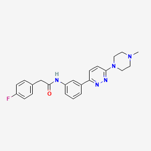 2-(4-fluorophenyl)-N-(3-(6-(4-methylpiperazin-1-yl)pyridazin-3-yl)phenyl)acetamide