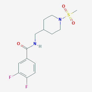 3,4-difluoro-N-((1-(methylsulfonyl)piperidin-4-yl)methyl)benzamide