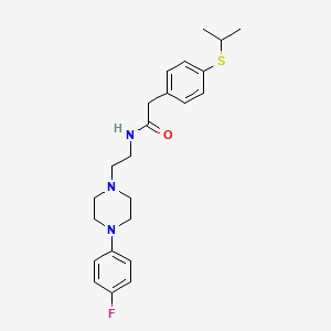 N-(2-(4-(4-fluorophenyl)piperazin-1-yl)ethyl)-2-(4-(isopropylthio)phenyl)acetamide