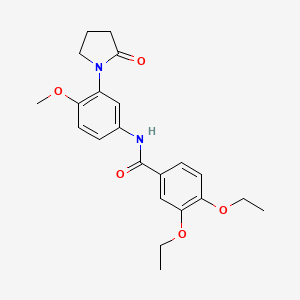 3,4-diethoxy-N-(4-methoxy-3-(2-oxopyrrolidin-1-yl)phenyl)benzamide
