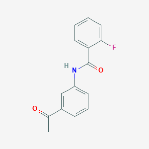 molecular formula C15H12FNO2 B261486 N-(3-乙酰苯基)-2-氟苯甲酰胺 CAS No. 303091-99-8