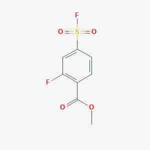 molecular formula C8H6F2O4S B2614860 Methyl 2-fluoro-4-(fluorosulfonyl)benzoate CAS No. 1909313-75-2