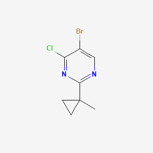 molecular formula C8H8BrClN2 B2614864 5-Bromo-4-chloro-2-(1-methylcyclopropyl)pyrimidine CAS No. 1513097-54-5