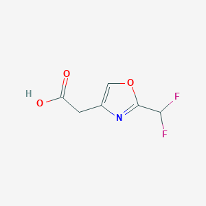 2-[2-(Difluoromethyl)-1,3-oxazol-4-yl]acetic acid