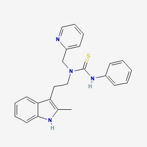 molecular formula C24H24N4S B2614867 1-(2-(2-methyl-1H-indol-3-yl)ethyl)-3-phenyl-1-(pyridin-2-ylmethyl)thiourea CAS No. 851971-37-4