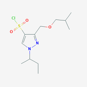 molecular formula C12H21ClN2O3S B2614869 1-sec-butyl-3-(isobutoxymethyl)-1H-pyrazole-4-sulfonyl chloride CAS No. 1856029-87-2