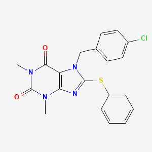 7-(4-chlorobenzyl)-1,3-dimethyl-8-(phenylthio)-1H-purine-2,6(3H,7H)-dione