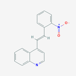 molecular formula C17H12N2O2 B261488 4-(2-{2-Nitrophenyl}vinyl)quinoline 