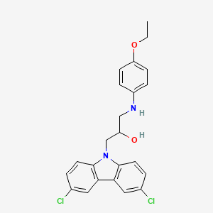 molecular formula C23H22Cl2N2O2 B2614881 1-(3,6-dichloro-9H-carbazol-9-yl)-3-[(4-ethoxyphenyl)amino]propan-2-ol CAS No. 314034-49-6