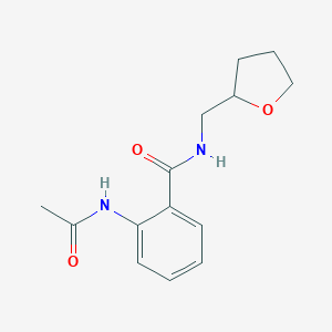 molecular formula C14H18N2O3 B261490 2-(acetylamino)-N-(tetrahydro-2-furanylmethyl)benzamide 