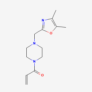 1-[4-[(4,5-Dimethyl-1,3-oxazol-2-yl)methyl]piperazin-1-yl]prop-2-en-1-one